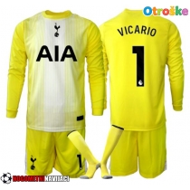 Otroške Nogometnih dresov Tottenham Hotspur Guglielmo Vicario #1 Vratar Tretji 2025-26 Dolgi rokavi (+ hlače)